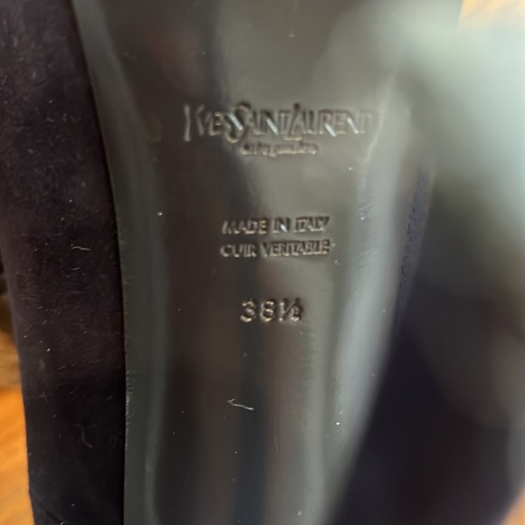 YSL! Classics! Timeless! Navy Blue Suede. Size 38.5 - Picture 8 of 12